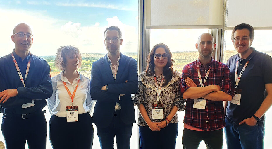 Attendants to the first meeting on the NeoGiANT STORABLE Cluster; from the left: Dr. Martínez-Pastor (Bianor Biotech, Univ. of León), Ú. Álvarez (Magapor), Dr. M. Álvarez-Rodríguez (INIA-CSIC, i-Link Network), Dr. M.J. Martínez-Alborcia (AIM Ibérica), Dr. A. Vicente-Carrillo (UCM), Dr. E. de Mercado (INIA-CSIC, i-Link Network)